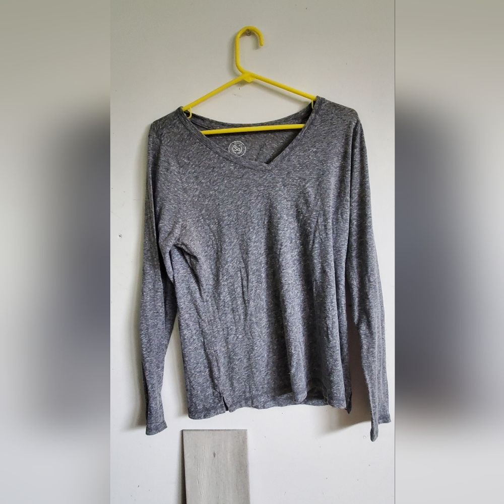 Gray Authentic American Heritage SO Long-sleeve Tee for Woman